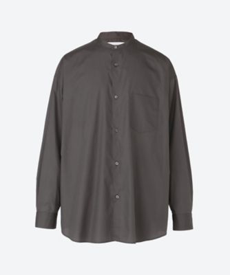 ＜Graphpaper (Men)＞シャツ　Ｂｒｏａｄ　Ｌ／Ｓ　Ｏｖｅｒｓｉｚｅｄ　Ｂａｎｄ　Ｃｏｌｌａｒ　Ｓｈｉｒｔ　２６Ｓ―１０―ＧＭ２６１―５０００２Ｂ