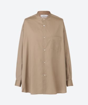 ＜Graphpaper (Men)＞シャツ　Ｓｉｌｉｃｏｎ　Ｐｏｐｌｉｎ　Ｏｖｅｒｓｉｚｅｄ　Ｂａｎｄ　Ｃｏｌｌａｒ　Ｓｈｉｒｔ　２６Ｓ―４５―ＧＭ２６１―５０１８１