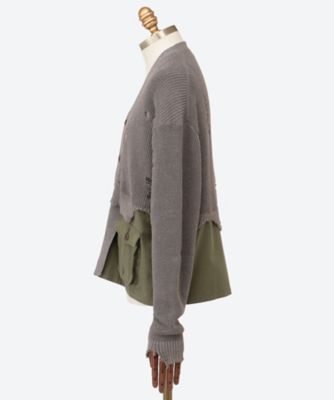 カーディガン Destroyed Knit Cardigan 26S