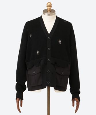 SEQUEL KNIT CARDIGAN BLACK長袖カーディガン SEQUEL（シークエル）/ RACCOON KNIT CARDIGAN | 公式通販・JACK in