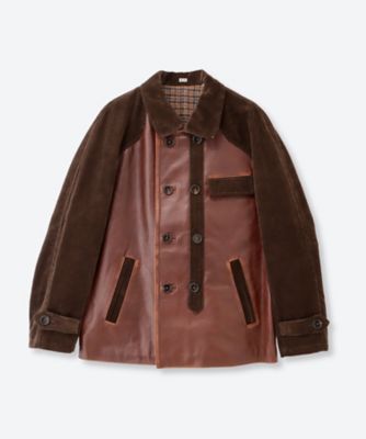 ジャケット Combination leather jacket
