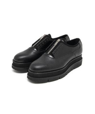 foot the coacher (Men)/フット ザ コーチャー シューズ GLOXI ZIP SHOES FTC1634022 BLACK EMBOSSED 靴【三越伊勢丹/公式】