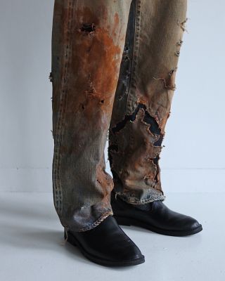 デニムパンツ　１００ーＹＥＡＲ　ＰＲＯＣＥＳＳＩＮＧ　ＴＡＰＥＲＥＤ　５Ｐ　ＰＡＮＴＳ