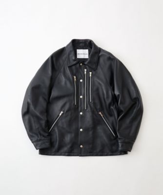 【送料無料】White Mountaineering/ホワイトマウンテニアリング コーチジャケット WM×Schott LEATHER COACH JACKET WM2573214 Black コート・ジャケット【三越伊勢丹/公式】