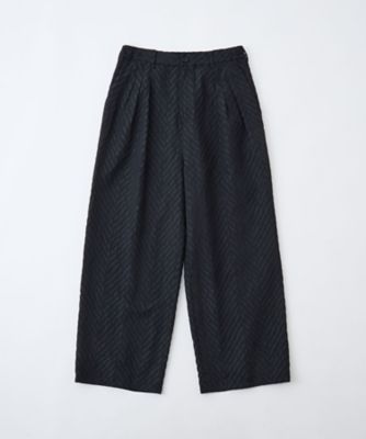 White Mountaineering/ホワイトマウンテニアリング パンツ HERRINGBONE JACQUARD 3 TUCK WIDE PANTS WM2573405 Black パンツ・ズボン【三越伊勢丹/公式】