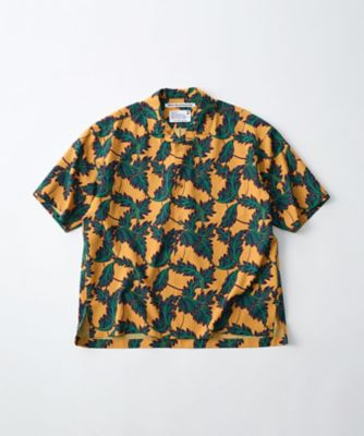 シャツ BOTANICAL PATTERN OPEN COLLAR