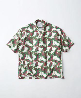 シャツ BOTANICAL PATTERN OPEN COLLAR