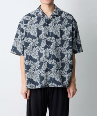 シャツ BOTANICAL PATTERN OPEN COLLAR