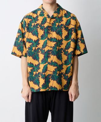 シャツ BOTANICAL PATTERN OPEN COLLAR