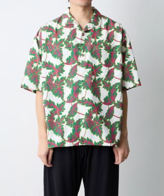 シャツ BOTANICAL PATTERN OPEN COLLAR