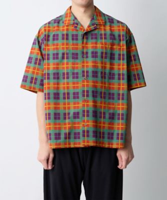シャツ MADRAS CHECK OPEN COLLAR SHIRT