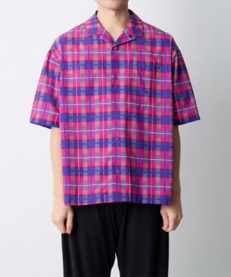 シャツ MADRAS CHECK OPEN COLLAR SHIRT
