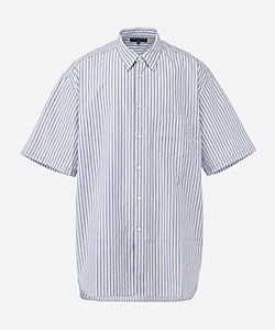 COMME des GARCONS HOMME (Men)/コムデギャルソン・オム 綿ストライプ　製品洗　半袖シャツ
