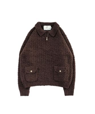 ＜三越伊勢丹/公式＞ Let LOOSE (Men)/レットルース セーター Let LOOSE HALF ZIP KNIT POLO COFFEE トップス【三越伊勢丹/公式】