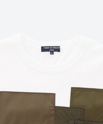 袖丈半袖COMME des GARCONS HOMME ミリタリーパッチワーク　Tシャツ