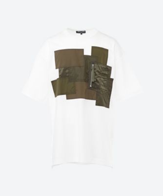 袖丈半袖COMME des GARCONS HOMME ミリタリーパッチワーク　Tシャツ