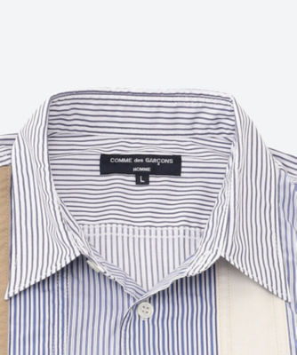 カジュアルシャツ　綿ストライプ　切換え　ＨＬ―Ｂ０１７―０５１