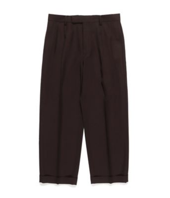 WACKO MARIA (Men)/ワコマリア スラックス Double Pleated Trousers 23FW-WMP-TR15 Burgundy L ウール100% メンズ パンツ・ズボン