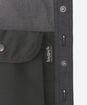 シャツ　綿デニムドライオイル×エステルマットクロス　ｂａｇｊａｃｋ　Ｗネーム　ＷＯ―Ｂ９０１―１００　