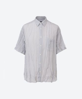 キュプラストライプ製品加工　半袖シャツ　ＨＯ―Ｂ０２０―０５１