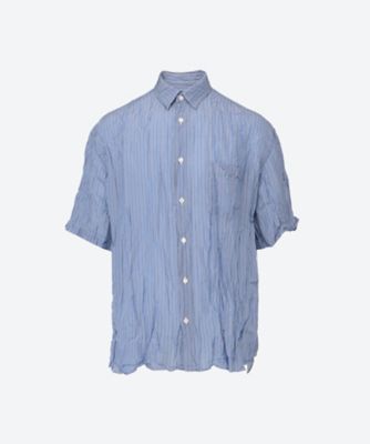 COMME des GARCONS HOMME (Men)/コム デ ギャルソン オム キュプラストライプ製品加工　半袖シャツ　ＨＯ―Ｂ０２０―０５１