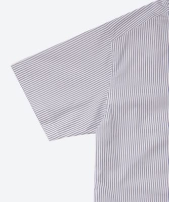 綿ストライプ　半袖シャツ　ＨＯ―Ｂ０２３―０５１