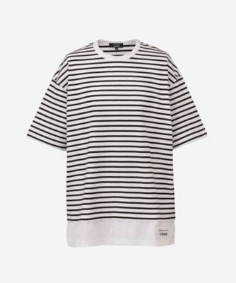 COMME des GARCONS HOMME (Men)/コム デ ギャルソン オム 綿圧縮天竺ボーダー×綿天竺無地　半袖Ｔシャツ　ＨＯ―Ｔ０１６―０５１