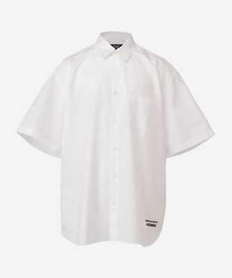 綿ブロード ロゴ 半袖シャツ HO―B103―051 | COMME des