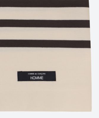 綿天竺パネルボーダー Tシャツ HO－T009－051 | COMME des