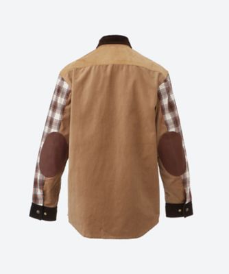 綿フランネルチェック×綿ドライオイル×レザー FILSON W