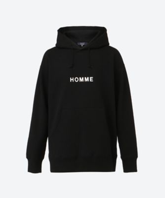 COMME des GARCONS HOMME (Men)/コム デ ギャルソン オム HOMMEロゴプリント 綿裏毛 フーディ HPーT105ー051 黒 トップス【三越伊勢丹/公式】