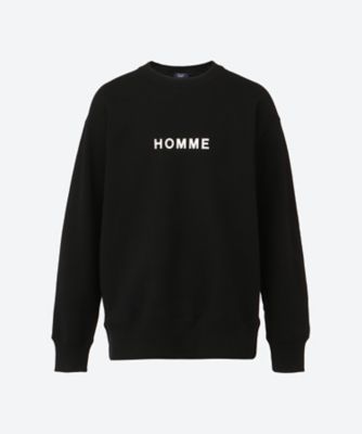 COMME des GARCONS HOMME (Men)/コム デ ギャルソン オム HOMMEロゴプリント 綿裏毛 スウェット HPーT104ー051 黒 トップス【三越伊勢丹/公式】