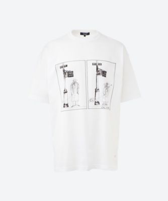 COMME des GARCONS HOMME (Men)/コム デ ギャルソン オム 綿天竺 製品プリント Tシャツ HPーT009ー051 1シロxクロAガラ トップス【三越伊勢丹/公式】