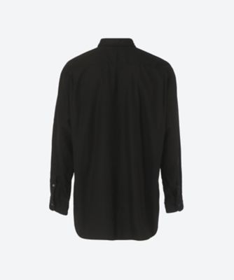 ブラック　コムデギャルソン　長袖ブラウス　綿ブロード　サイズXL 長袖シャツ 綿ブロード×ウールガーゼ 製品加工 ブラウス HP―B011