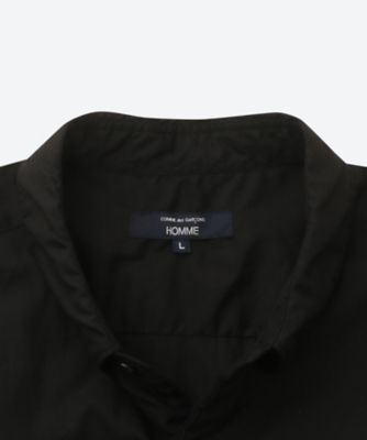 ブラック　コムデギャルソン　長袖ブラウス　綿ブロード　サイズXL 長袖シャツ 綿ブロード×ウールガーゼ 製品加工 ブラウス HP―B011