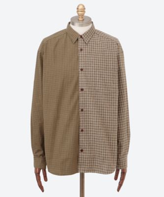 COMME des GARCONS HOMME (Men)/コム デ ギャルソン オム 綿フランネルチェック シャツ HPーB021ー051 2カーキ/チャケイ トップス【三越伊勢丹/公式】
