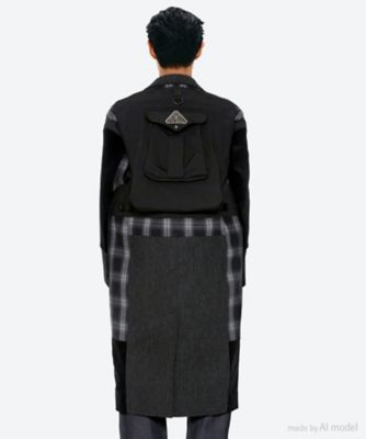 送料無料】コート ウールツイード×綿フランネルチェック