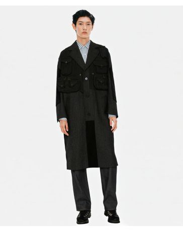 カール ジュンヤワタナベ　トレンチコート　ブラック　M ナイロン ジュンヤワタナベマン コムデギャルソンJUNYA WATANABE MAN
