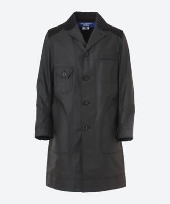 送料無料】コート 綿オックスコーティング×レザー WP