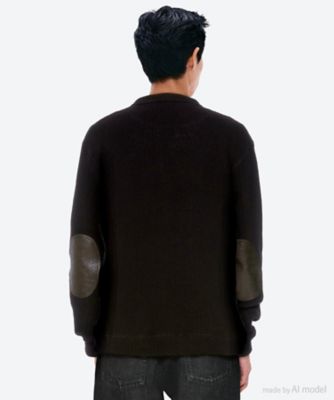 カーディガン 綿リブ×レザー WPーT011ー051 | JUNYA