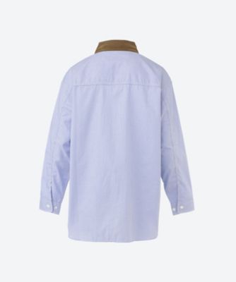 綿チェック×綿コーデュロイ シャツ HQーB003ー051 | COMME