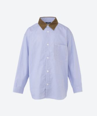 ＜COMME des GARCONS HOMME (Men)＞綿チェック×綿コーデュロイ　シャツ　ＨＱーＢ００３ー０５１