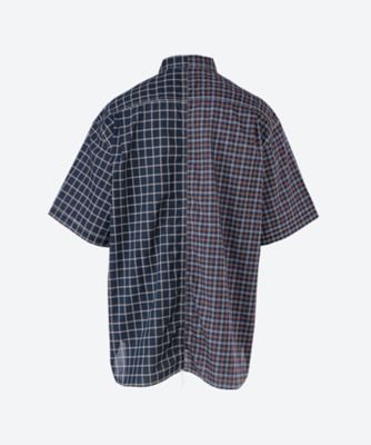 綿チェック×綿チェック シャツ HQーB022ー051 | COMME des