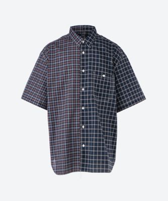 綿チェック×綿チェック シャツ HQーB022ー051 | COMME des