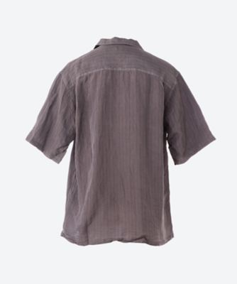 キュプラストライプ　シャツ　製品染　ＨＱーＢ０２３ー０５１