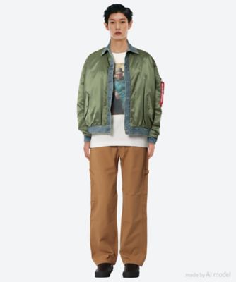 25SS★ジュンヤワタナベマン アルファインダストリーズ MA-1 ライダース eYe JUNYA WATANABE MAN（アイジュンヤワタナベマン）の「ALPHA W-NAME