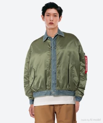 25SS★ジュンヤワタナベマン アルファインダストリーズ MA-1 ライダース 新品!アイ ジュンヤワタナベ マン×アルファeYe JUNYA WATANABE MAN
