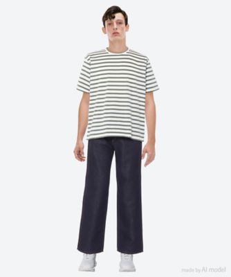 綿リネンデニム×ビスコース綿ジャガード Levis Wネームパンツ