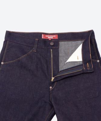 綿リネンデニム×ビスコース綿ジャガード Levis Wネームパンツ