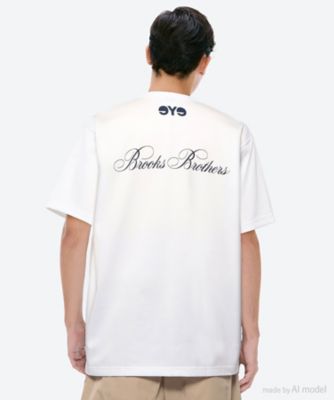 Tシャツ 綿度詰天竺 製品プリント Brooks Brothers W